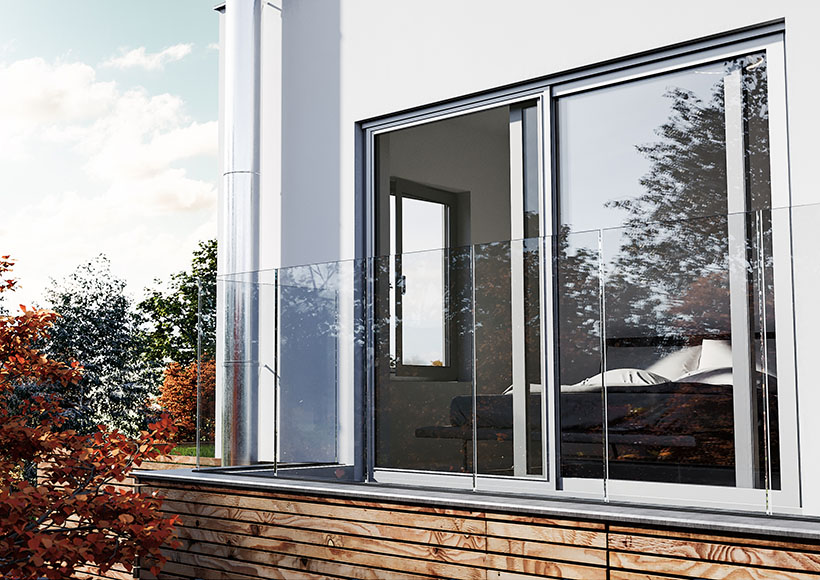 Dveřní sítě proti hmyzu se posouvají před dveřmi v lištách.